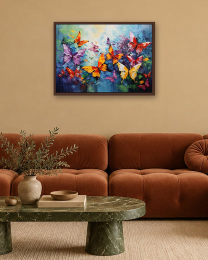 SENT Studio - Butterflies No. 18 - dark oak frame in a room