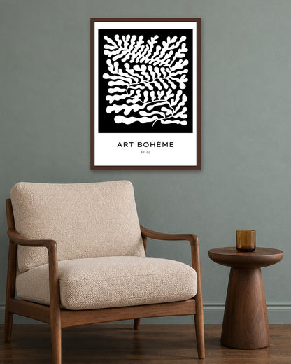 SENT Studio - Bohemian Poster No. 35 - dark oak frame in a room