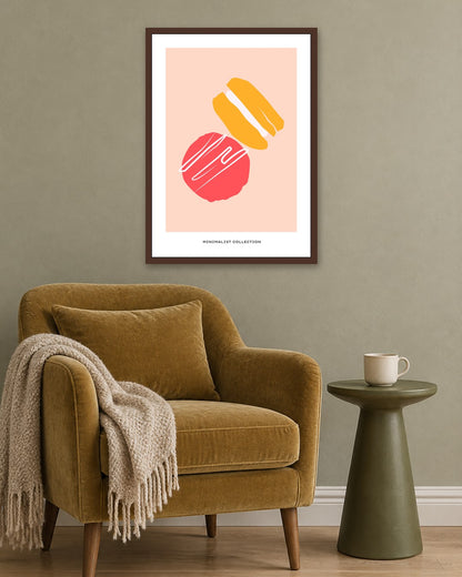 SENT Studio - Abstract Poster No. 62 - dark oak frame in a room