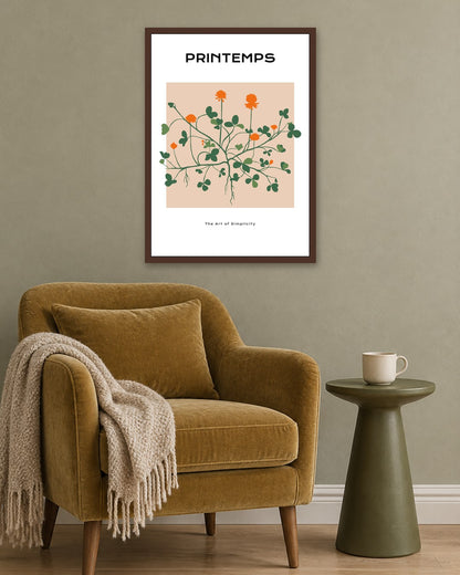 SENT Studio - Botanical Poster No. 18 - dark oak frame in a room