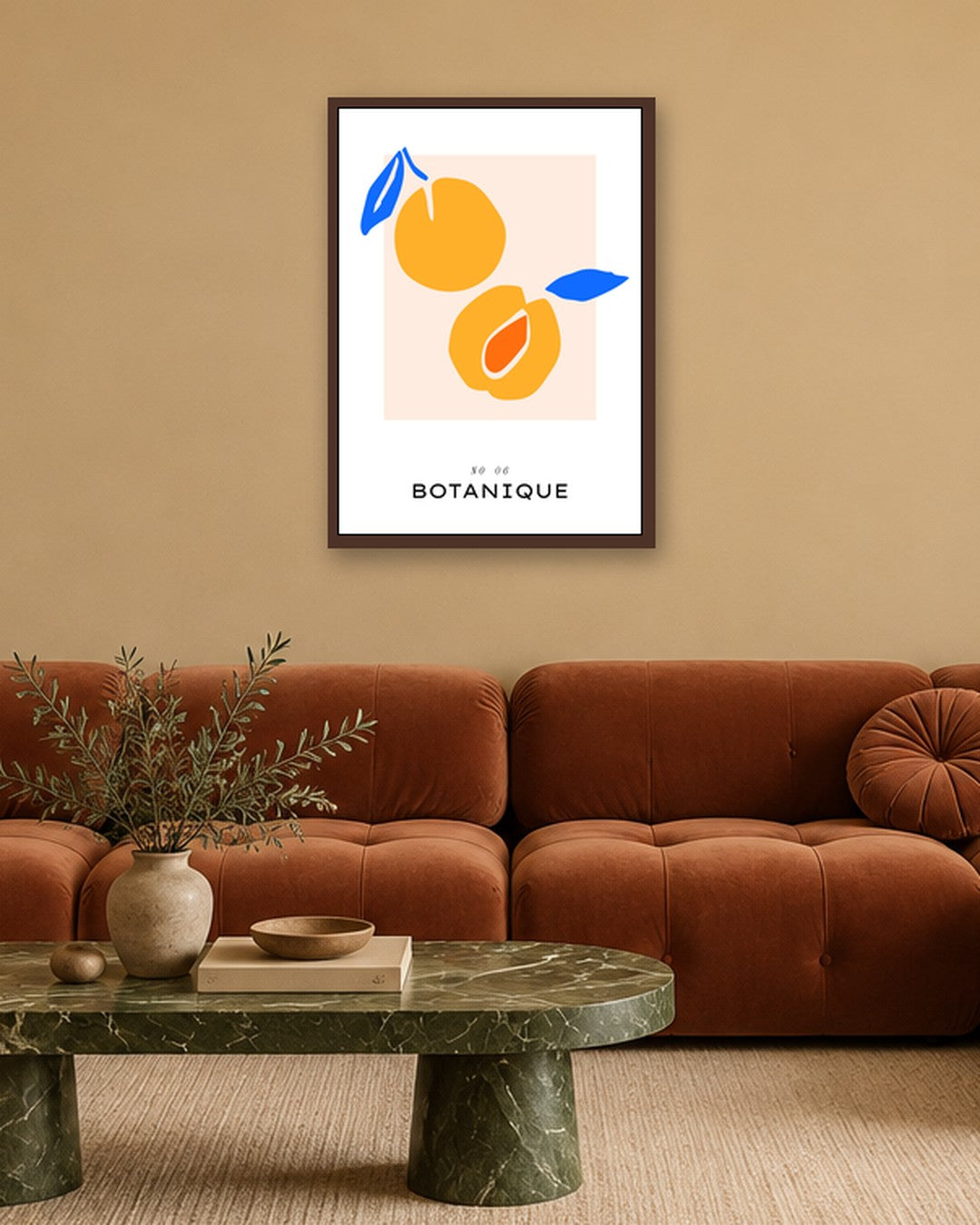 SENT Studio - Abstract Poster No. 4 - dark oak frame in a room