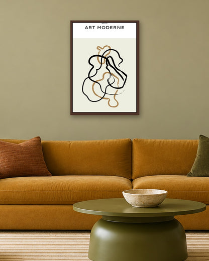 SENT Studio - Bohemian Poster No. 100 - dark oak frame in a room