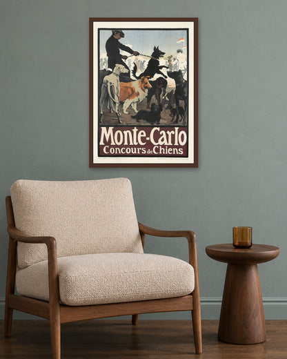 Monte-Carlo - Concours de Chiens - dark oak frame in a room