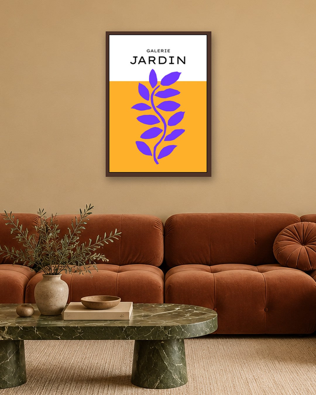 SENT Studio - Abstract Poster No. 52 - dark oak frame in a room