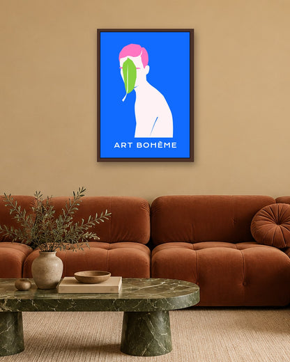 SENT Studio - Abstract Poster No. 48 - dark oak frame in a room