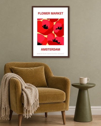 SENT Studio - Artistic Poster No. 22 - dark oak frame in a room