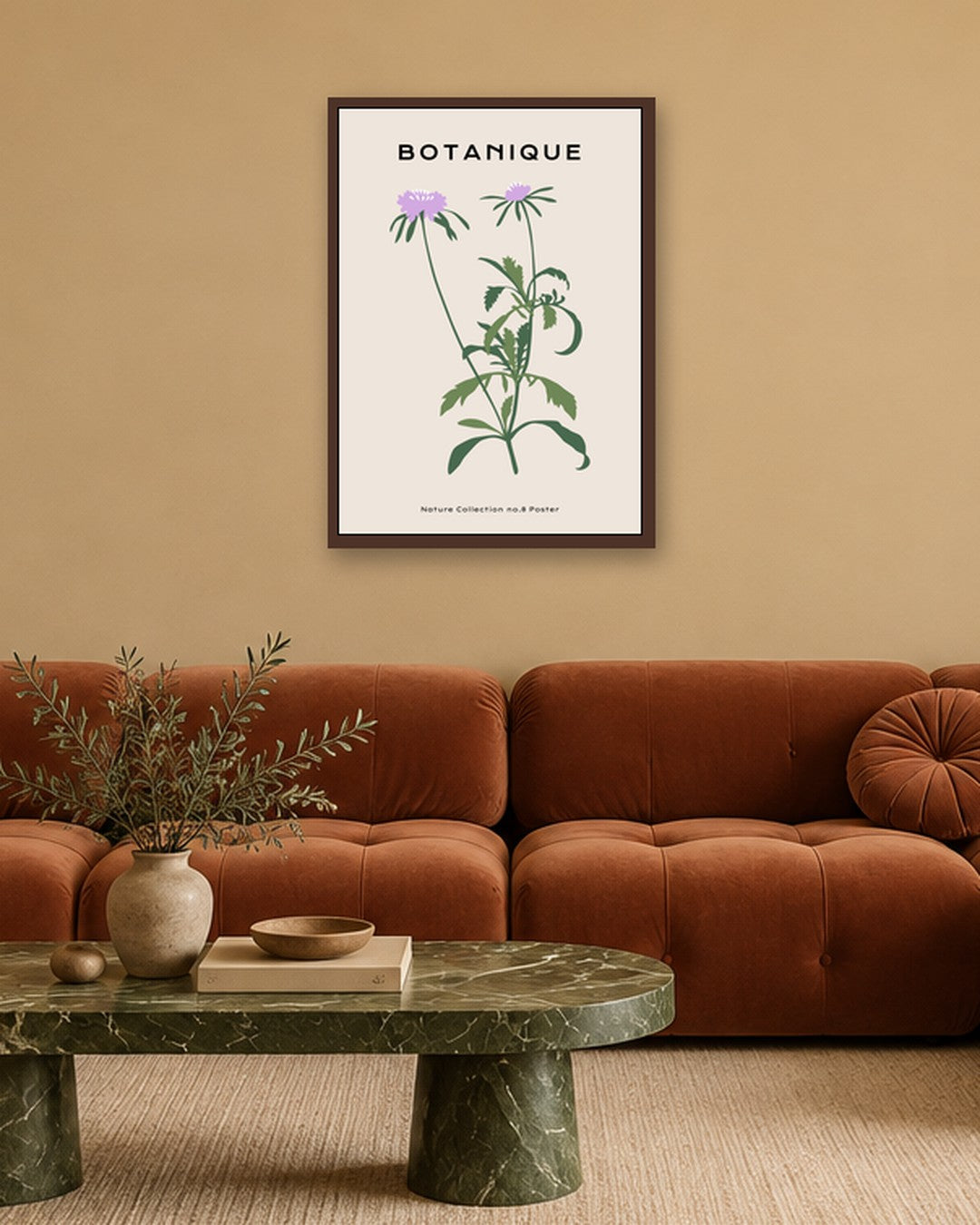 SENT Studio - Botanical Poster No. 53 - dark oak frame in a room