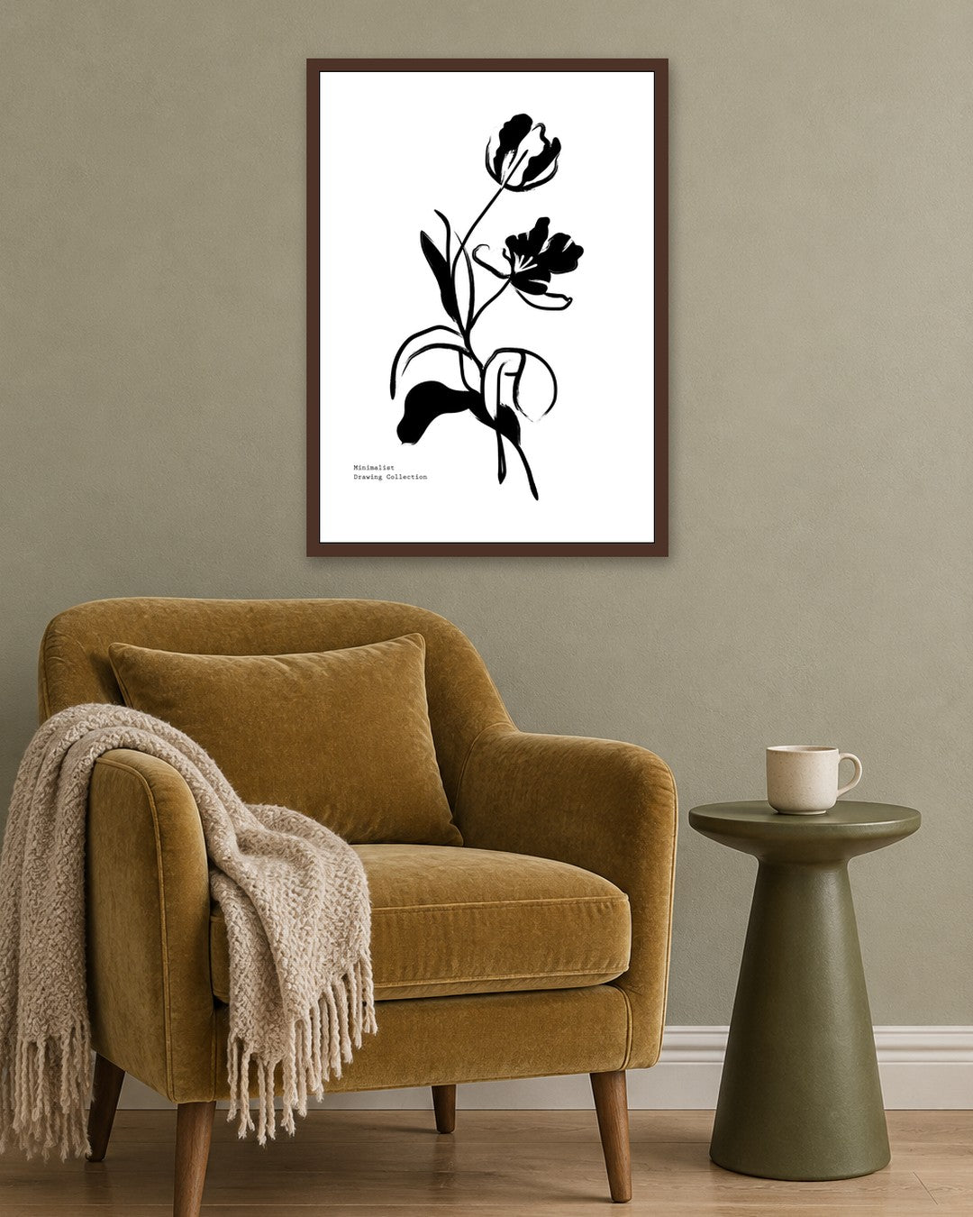 SENT Studio - Bohemian Poster No. 30 - dark oak frame in a room