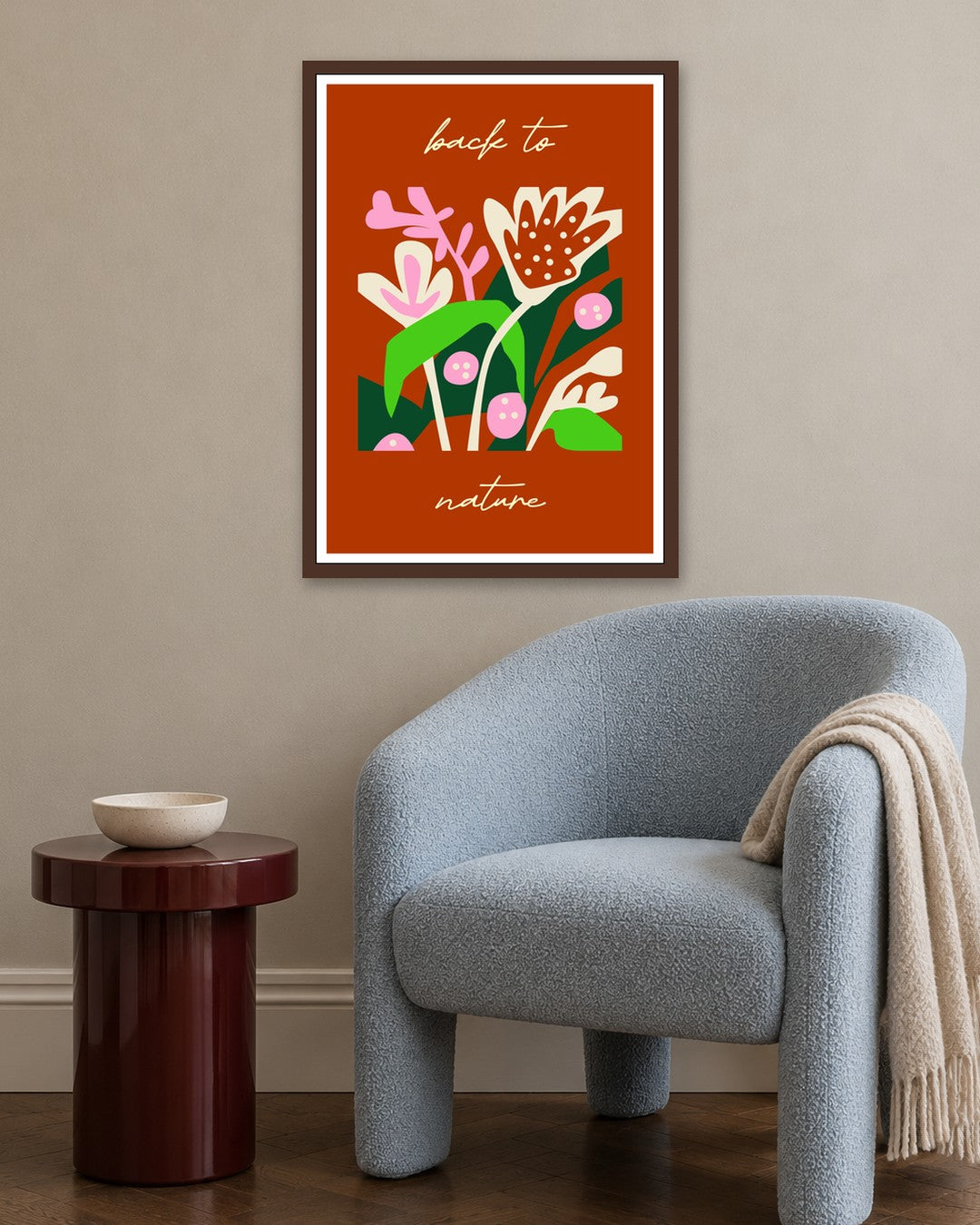 SENT Studio - Artistic Poster No. 27 - dark oak frame in a room