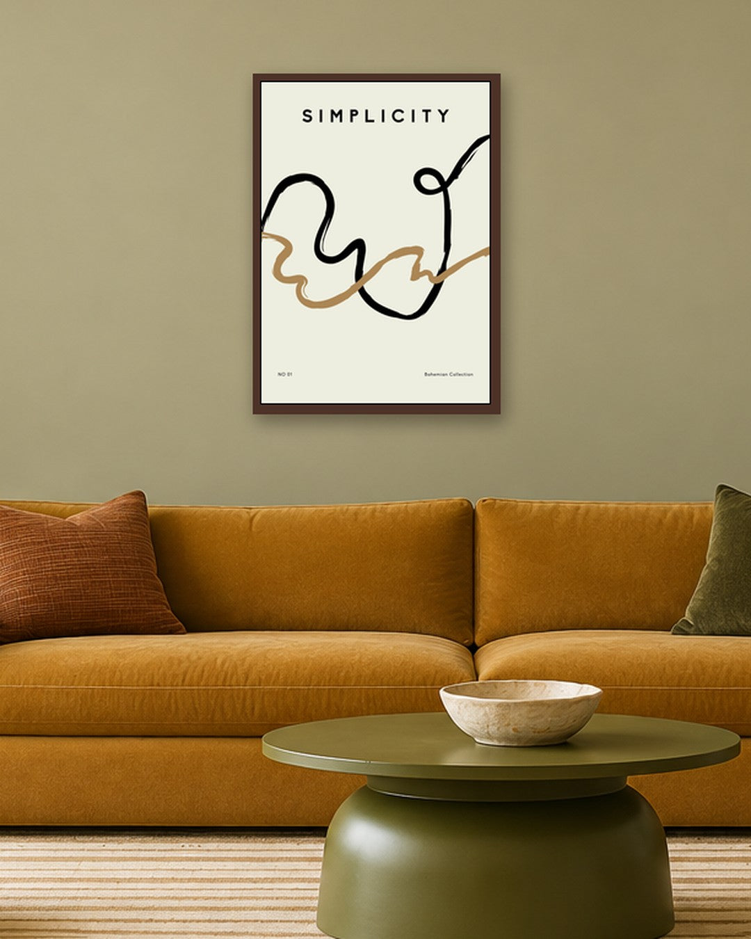 SENT Studio - Bohemian Poster No. 23 - dark oak frame in a room
