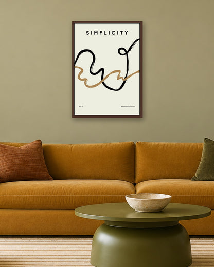SENT Studio - Bohemian Poster No. 23 - dark oak frame in a room