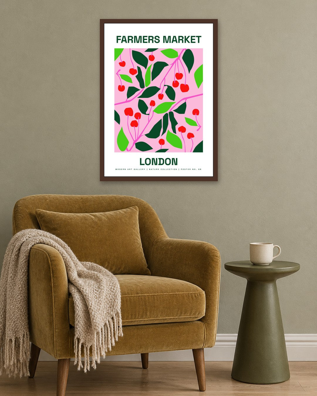 SENT Studio - Artistic Poster No. 58 - dark oak frame in a room