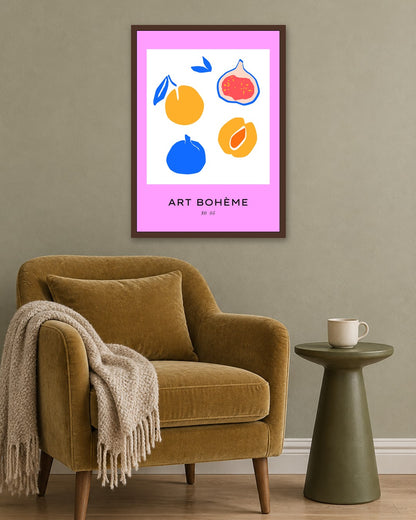 SENT Studio - Abstract Poster No. 35 - dark oak frame in a room