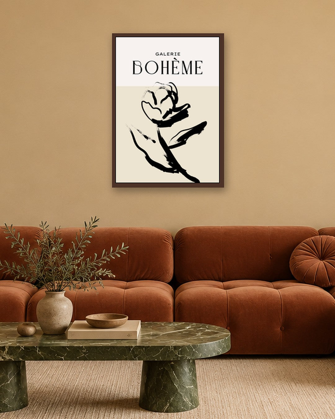 SENT Studio - Bohemian Poster No. 56 - dark oak frame in a room