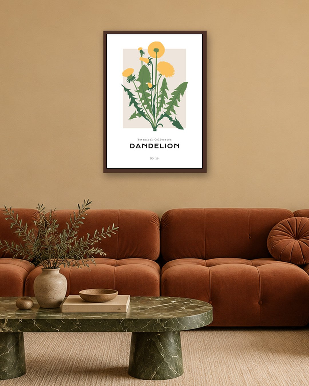 SENT Studio - Botanical Poster No. 26 - dark oak frame in a room