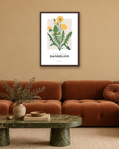 SENT Studio - Botanical Poster No. 26 - dark oak frame in a room
