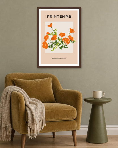 SENT Studio - Botanical Poster No. 48 - dark oak frame in a room