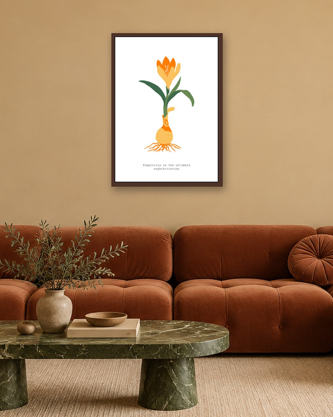 SENT Studio - Botanical Poster No. 14 - dark oak frame in a room