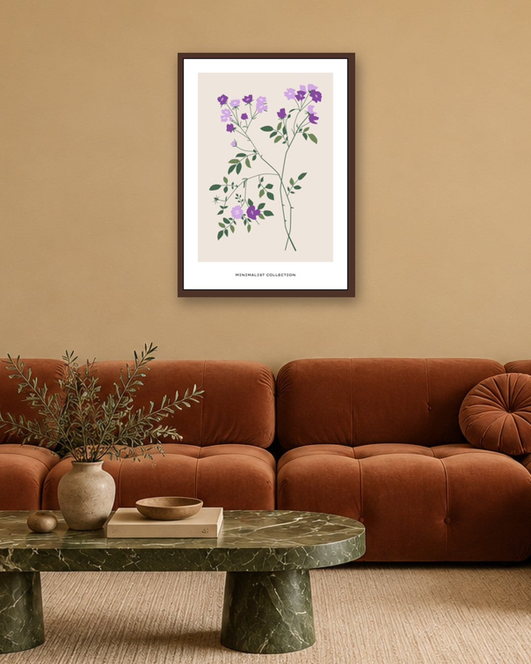 SENT Studio - Botanical Poster No. 56 - dark oak frame in a room