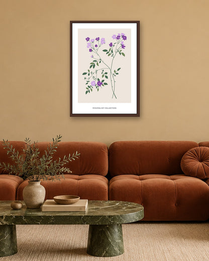 SENT Studio - Botanical Poster No. 56 - dark oak frame in a room