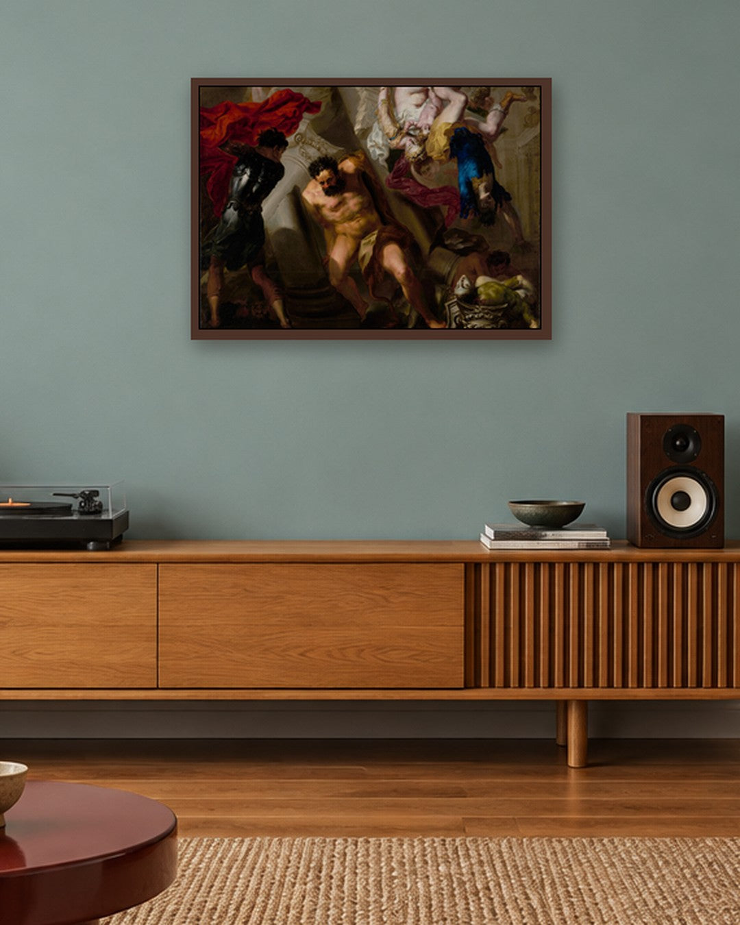 Renaissance Masters - The Fall of the Giants - dark oak frame in a room