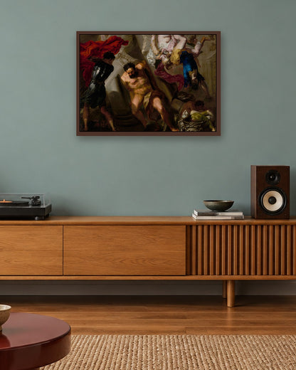 Renaissance Masters - The Fall of the Giants - dark oak frame in a room