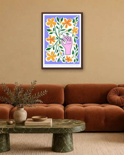 SENT Studio - Aesthetic Poster No. 23 - dark oak frame in a room