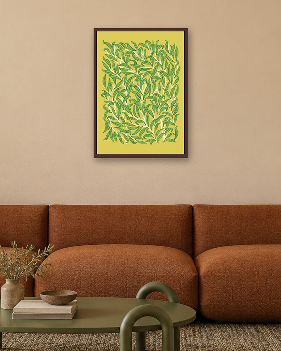 SENT Studio - Flower Poster No. 6 - dark oak frame in a room