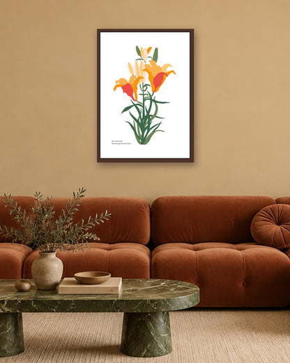 SENT Studio - Botanical Poster No. 54 - dark oak frame in a room
