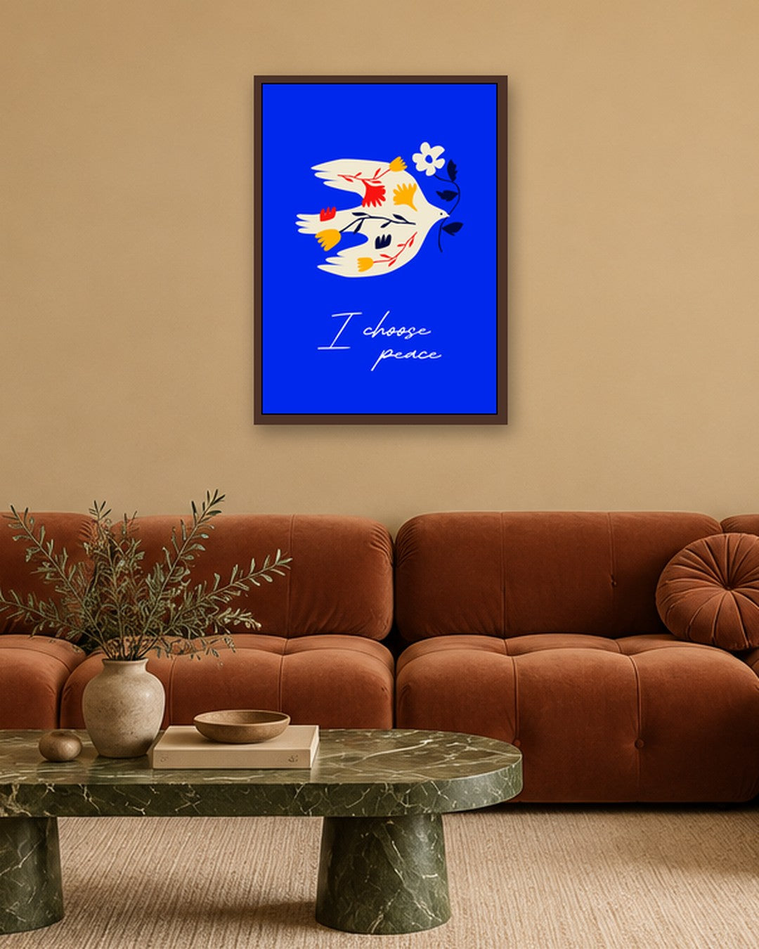 SENT Studio - Artistic Poster No. 8 - dark oak frame in a room