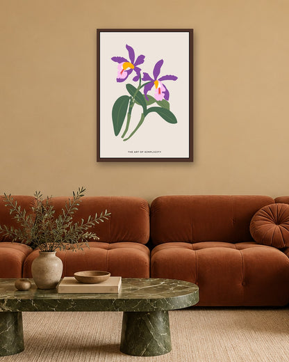 SENT Studio - Botanical Poster No. 32 - dark oak frame in a room