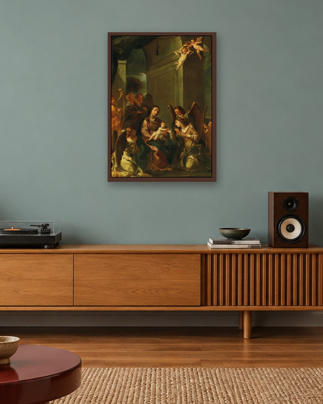 Renaissance Masters - Renaissance Masterpiece No. 413 - dark oak frame in a room