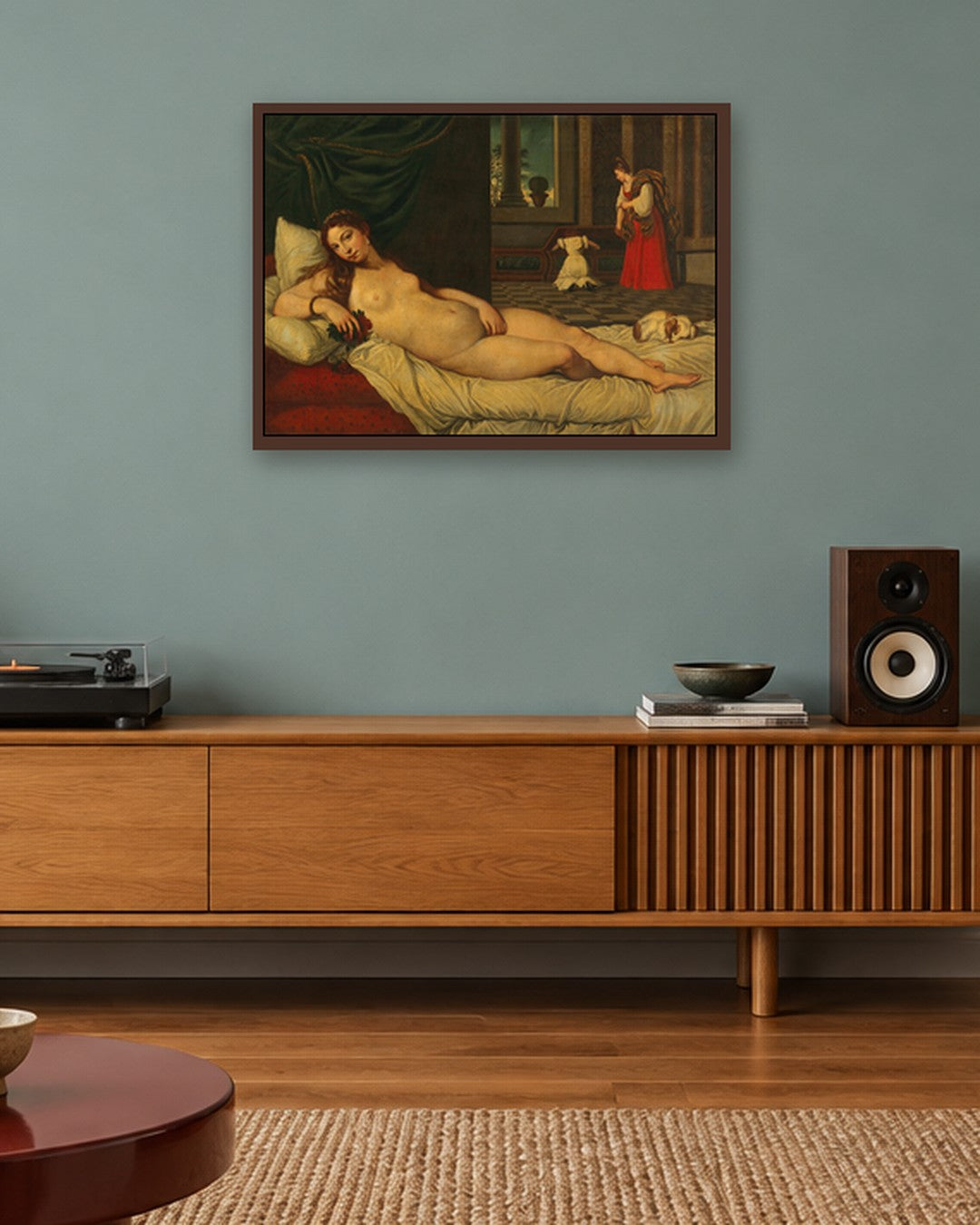 Renaissance Masters - Renaissance Masterpiece No. 385 - dark oak frame in a room