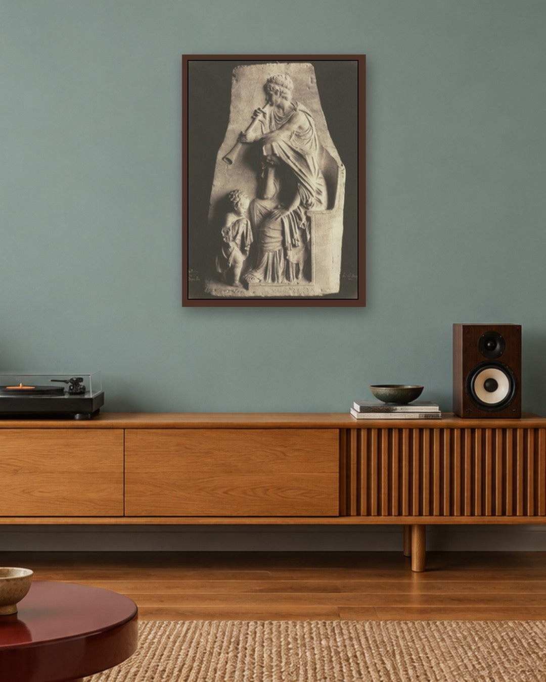 Henri Le Secq - Plaster Cast from the Depaulis Collection - dark oak frame in a room