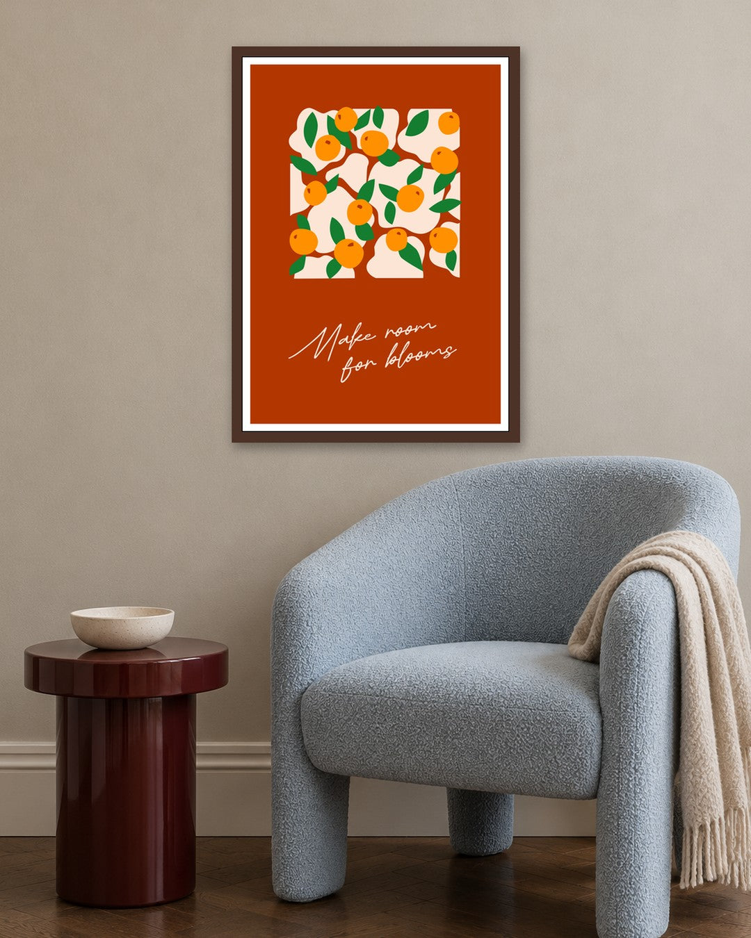 SENT Studio - Artistic Poster No. 20 - dark oak frame in a room