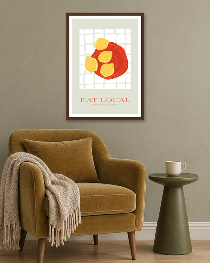 SENT Studio - Cravings Poster No. 20 - dark oak frame in a room