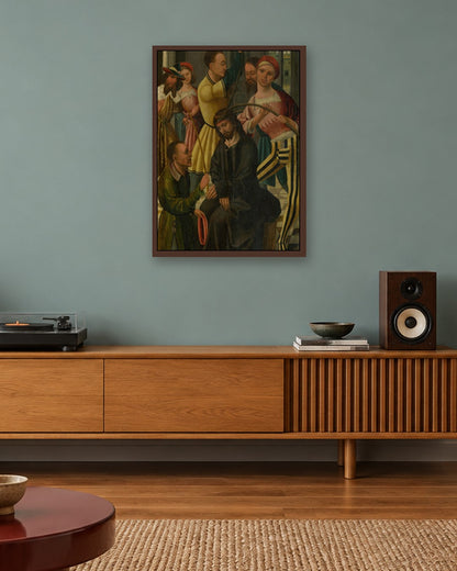 Renaissance Masters - The Presentation Panel - dark oak frame in a room