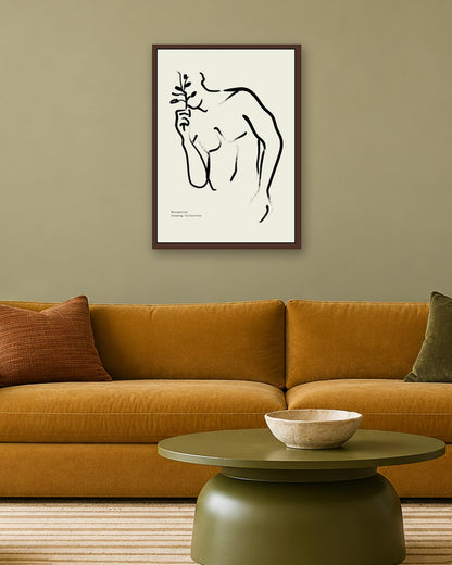 SENT Studio - Bohemian Poster No. 53 - dark oak frame in a room