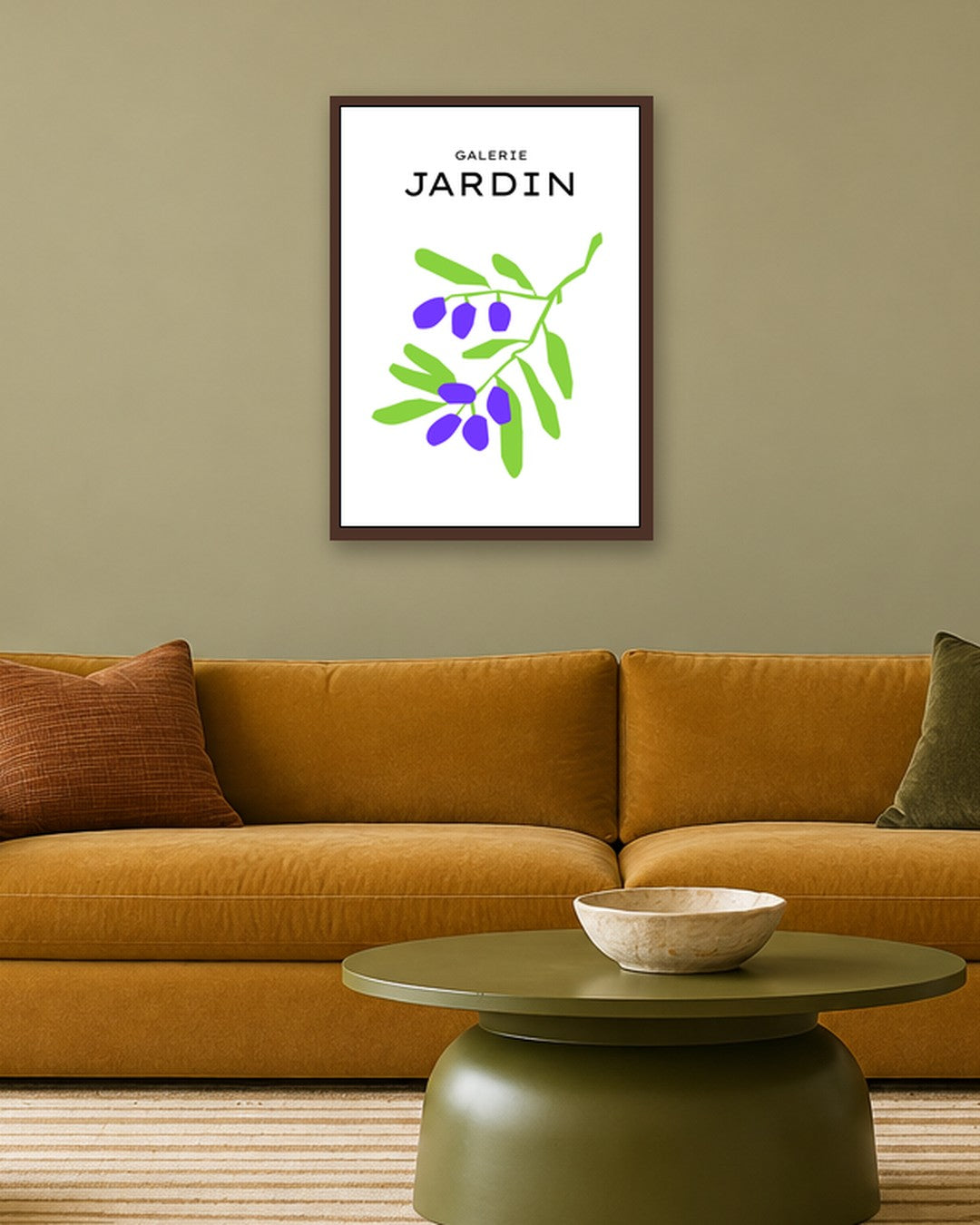 SENT Studio - Abstract Poster No. 66 - dark oak frame in a room