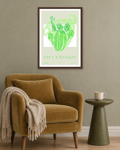 SENT Studio - Cravings Poster No. 16 - dark oak frame in a room