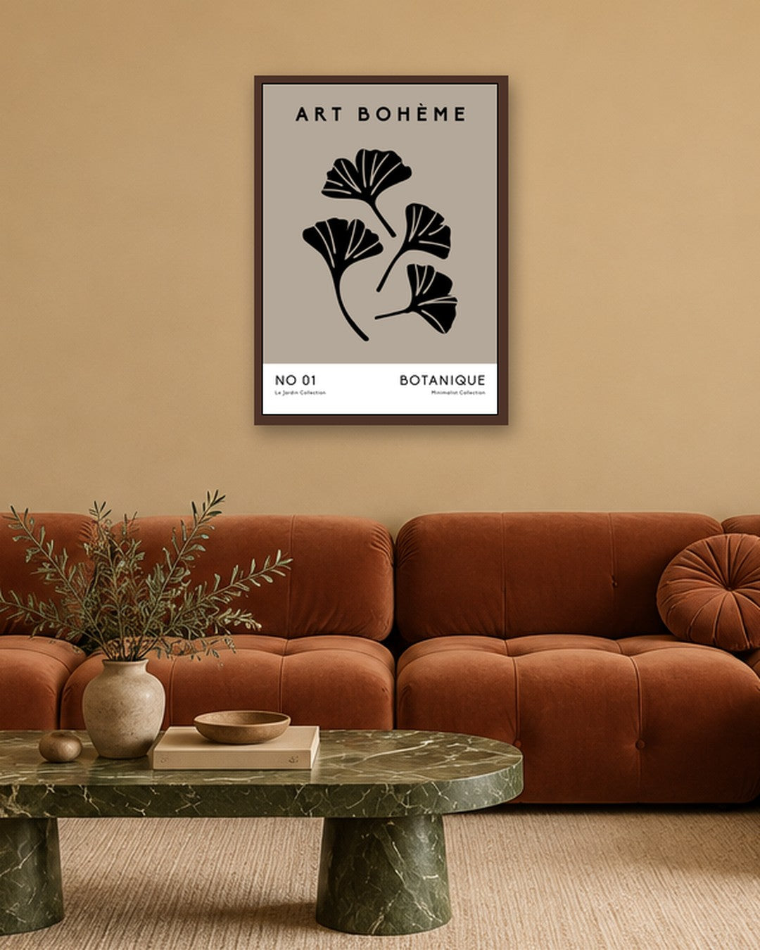 SENT Studio - Bohemian Poster No. 57 - dark oak frame in a room