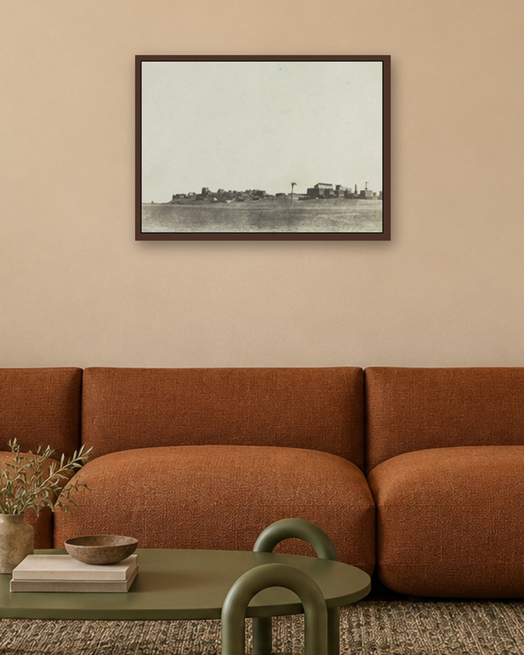 John Beasley Greene - View of Luxor - dark oak frame in a room