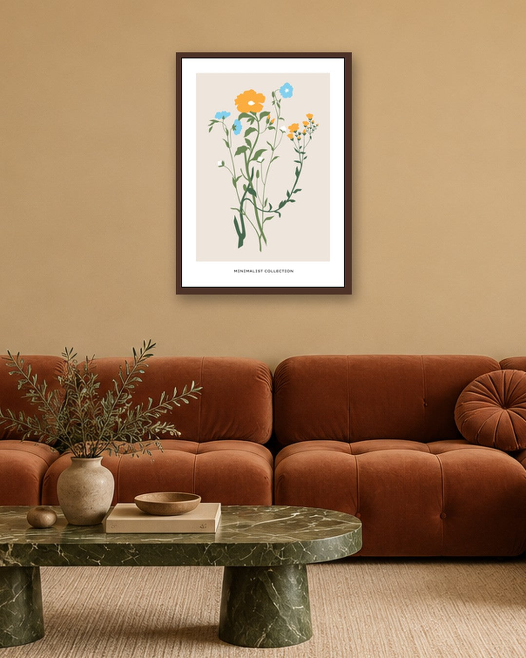 SENT Studio - Botanical Poster No. 16 - dark oak frame in a room