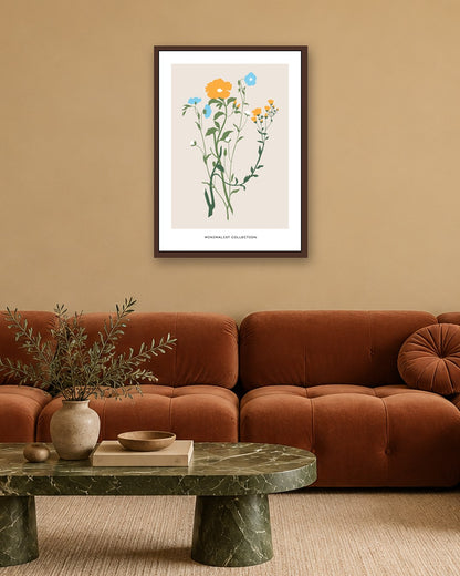 SENT Studio - Botanical Poster No. 16 - dark oak frame in a room