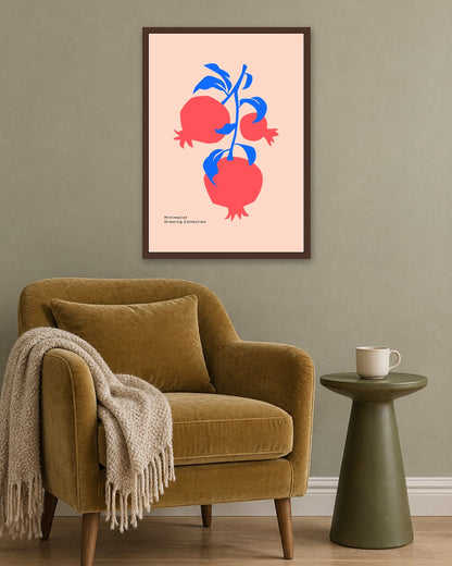 SENT Studio - Abstract Poster No. 10 - dark oak frame in a room