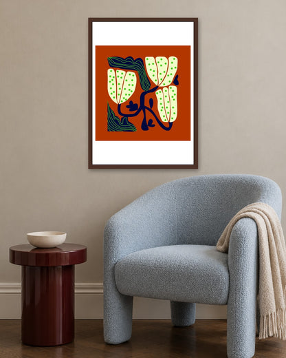 SENT Studio - Artistic Poster No. 33 - dark oak frame in a room