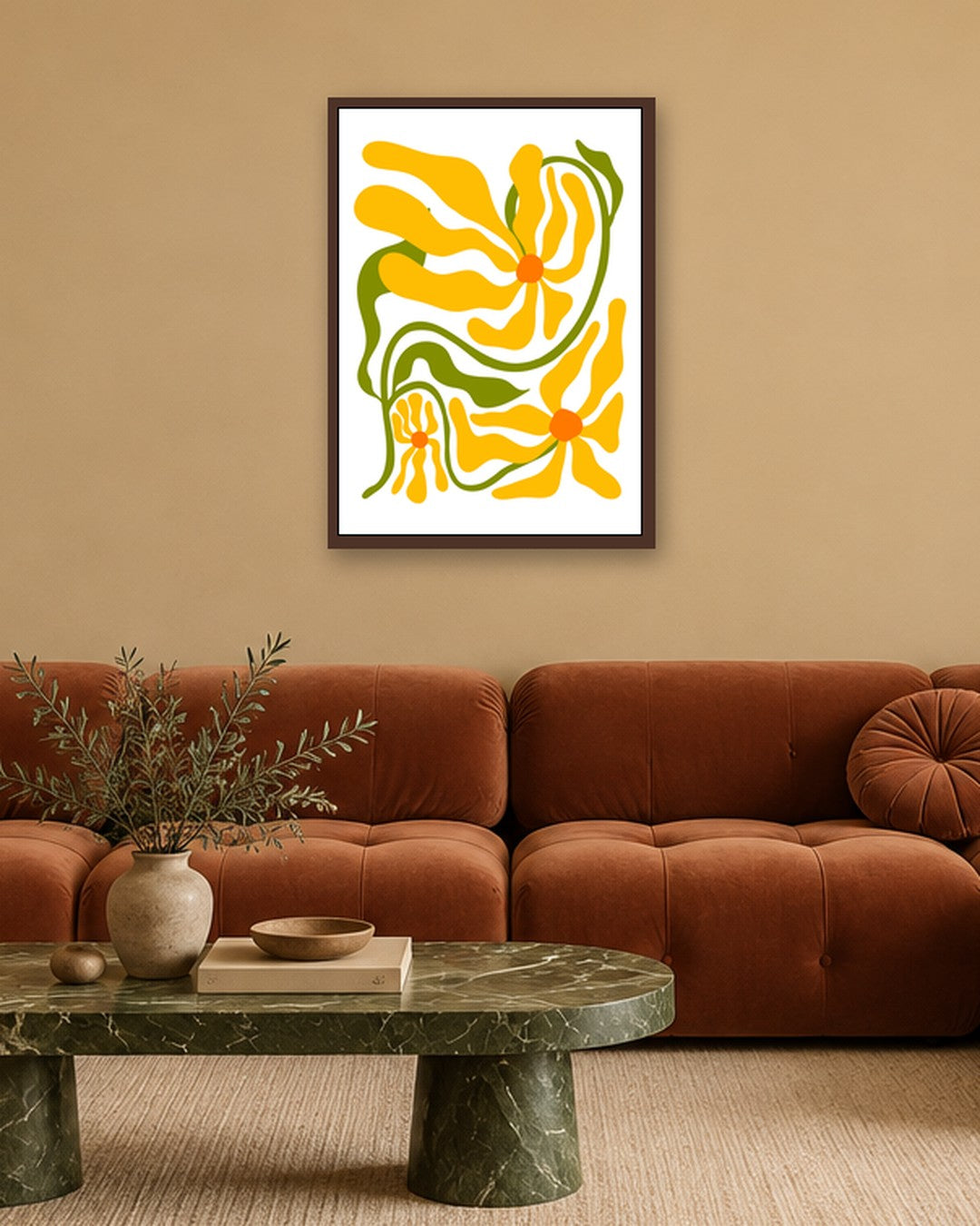 SENT Studio - Organic Cut-out No. 4 - dark oak frame in a room