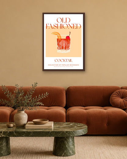 SENT Studio - Cocktail Poster No. 17 - dark oak frame in a room