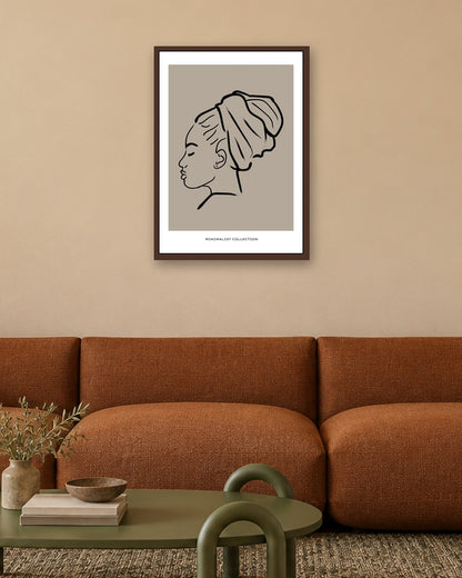 SENT Studio - Bohemian Poster No. 76 - dark oak frame in a room