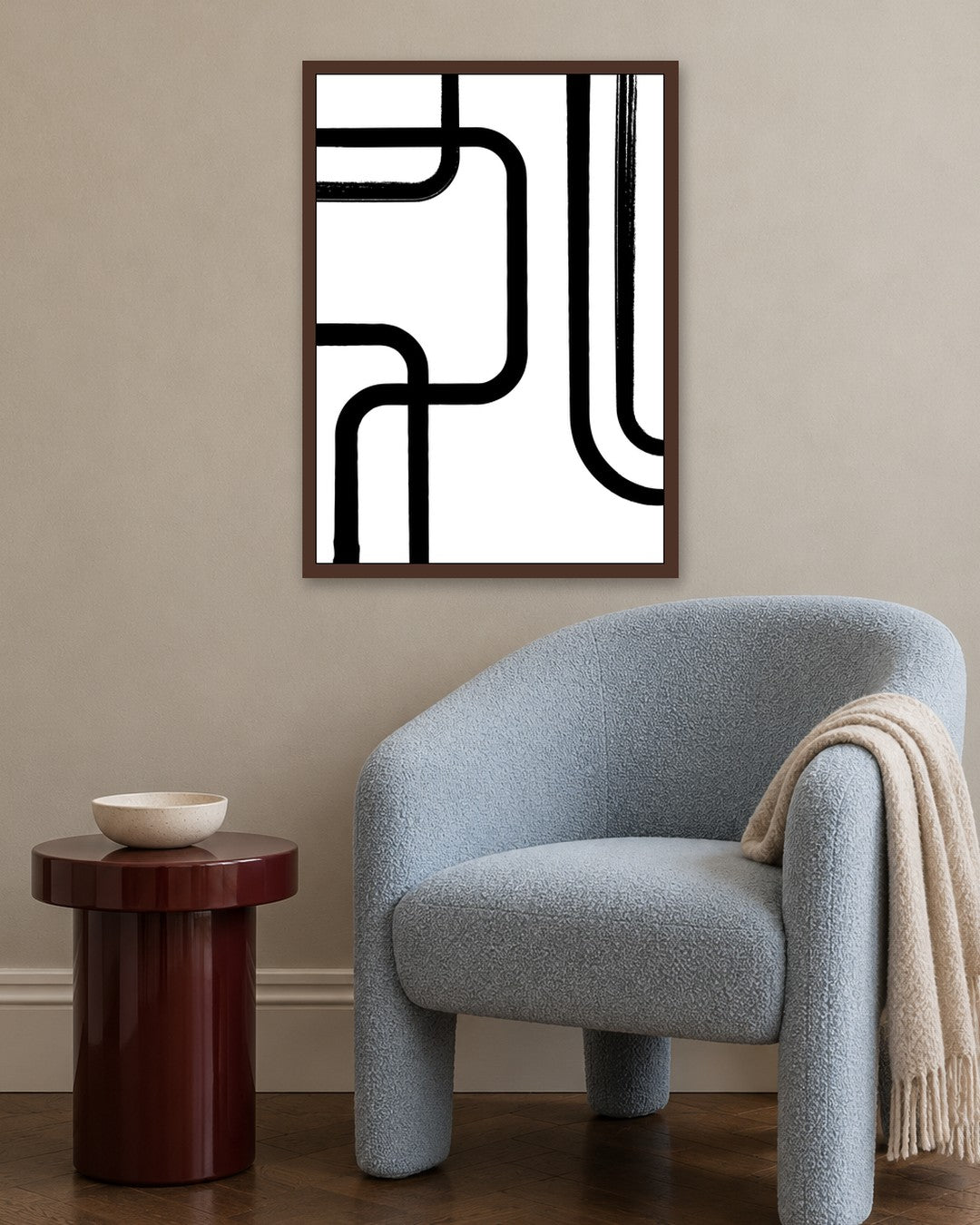 SENT Studio - Bohemian Poster No. 28 - dark oak frame in a room